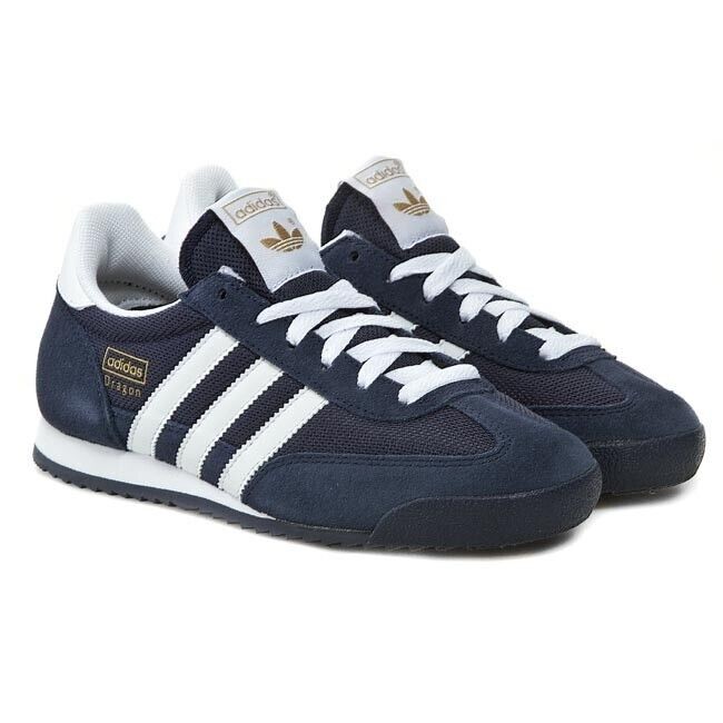 adidas dragon Mens Originals Trainers Uk Size 7 - 12 G50919 NAVY WHITE MET GOLD