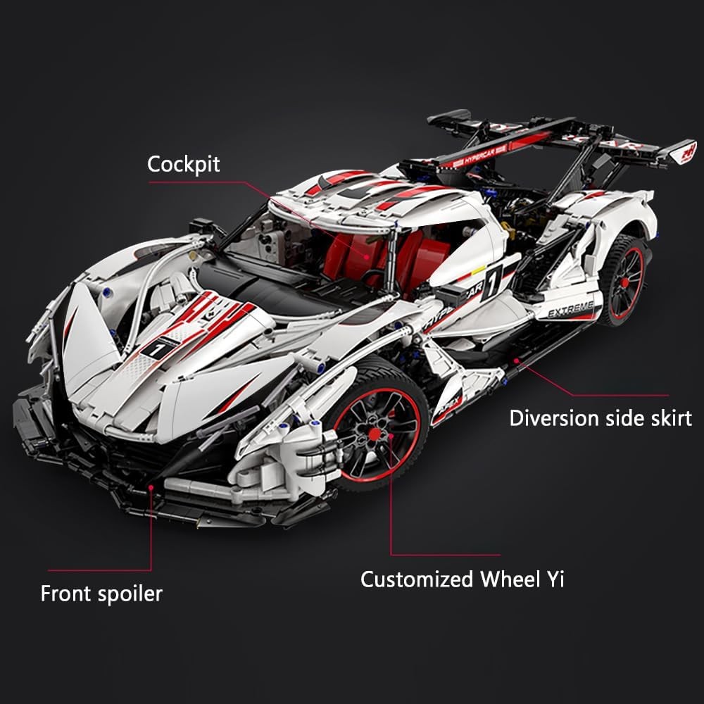 Master Apollo IE Building Brick Set, C61053W V12 Htpercar 1:8 Sports Car Building Blocks,4449PCS MOC Construction Collection Model Car for Adults Home Decor