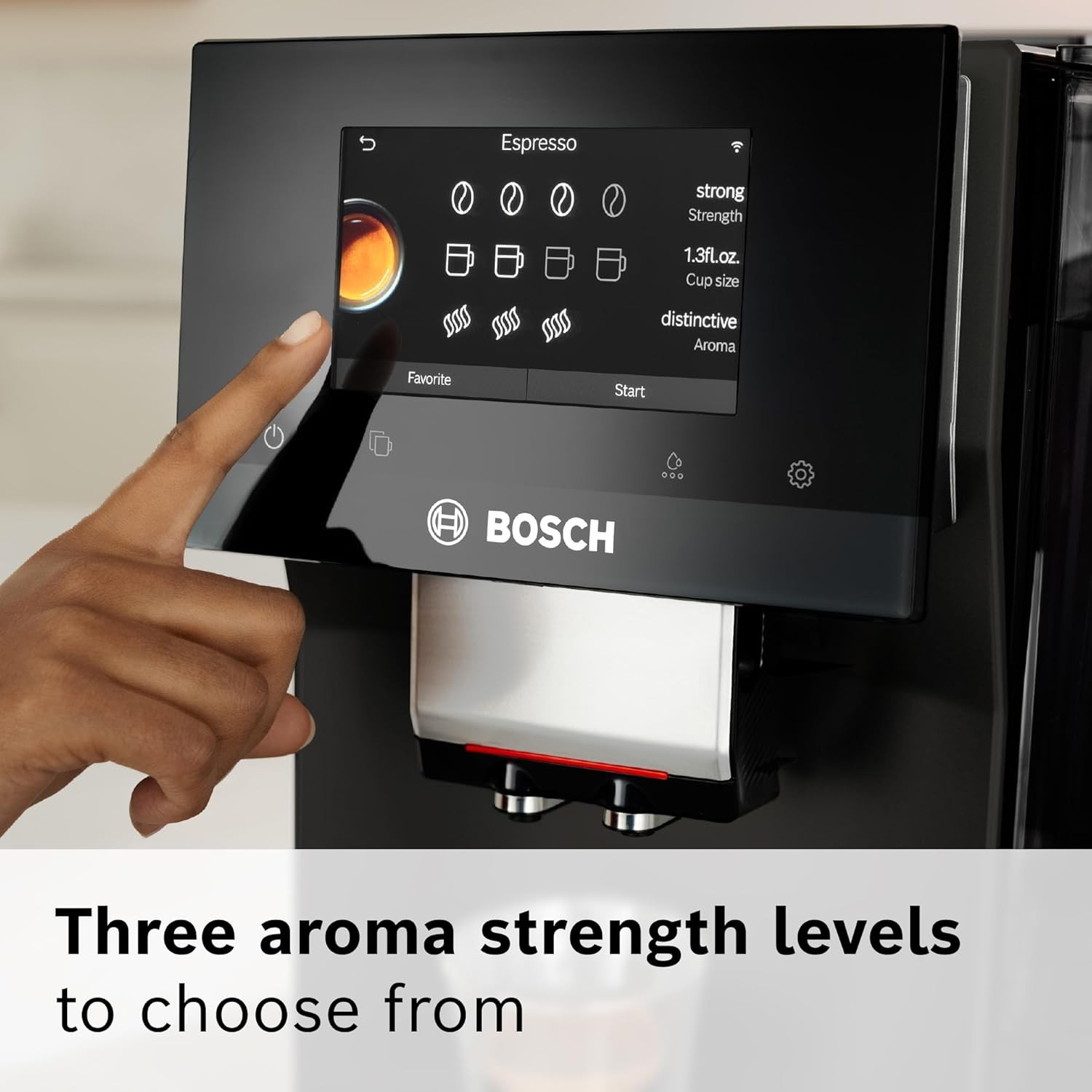 Bosch TPU60309 800 Series VeroCafe Fully Automatic Espresso Machine with Home Connect, 35 Beverage Varieties, Coffee World, Double Cup, Black