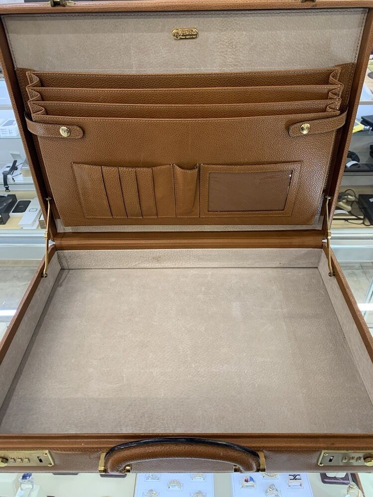 Vintage Original Fendi Leather Briefcase