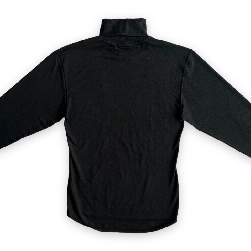 Womens Vintage Adidas Turtle Neck Top Black Long Sleeve High Neck