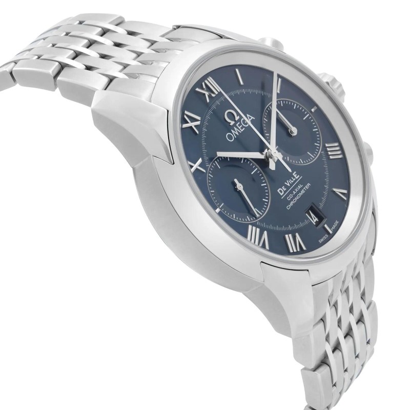 Omega De Ville Co Axial Steel Blue Dial Automatic Men Watch 431.10.42.51.03.001