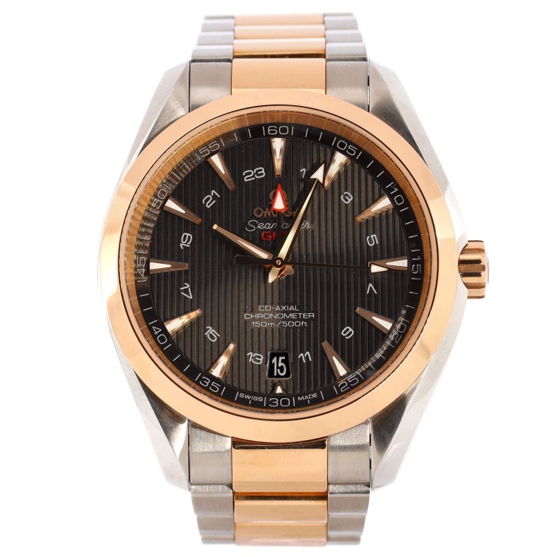 Omega Seamaster Aqua Terra 150M Coaxial Timer GMT Automatic Watch Coloring-