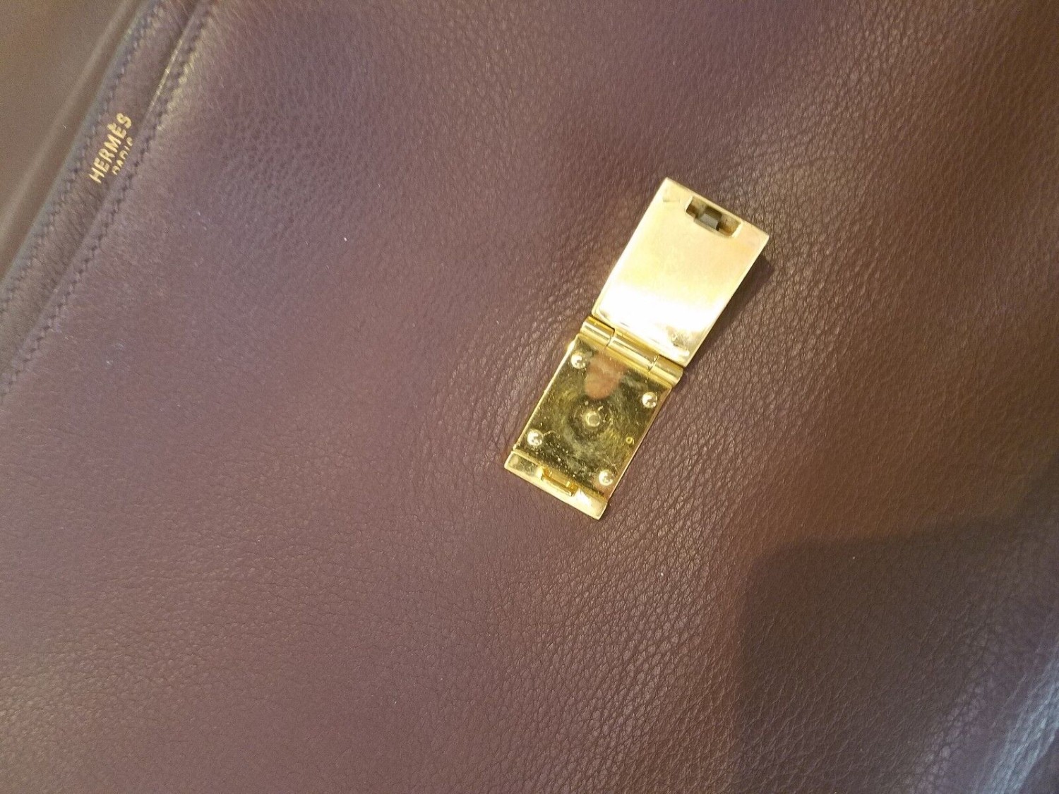 Authentic Hermes SAC is a popular leather handbag briefcase-brown-