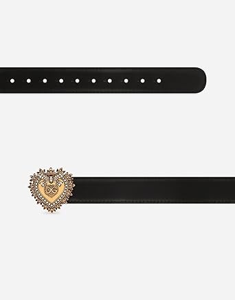 Dolce & Gabbana WOMEN'S Devotion belt in lux leather Size 90IT/18XXL in Gift Box