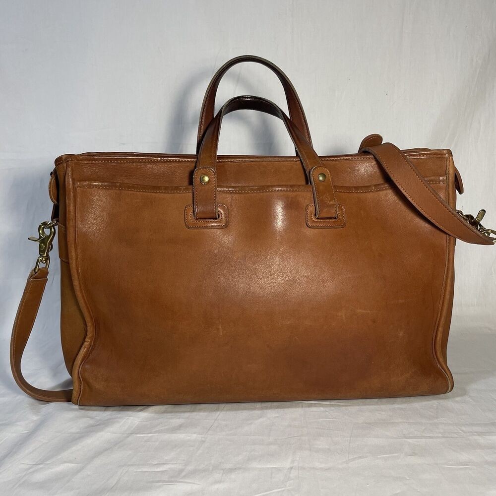 Vtg Coach Leather Bedford Briefcase Brown Tan Messenger Bag 1970s Made In USA