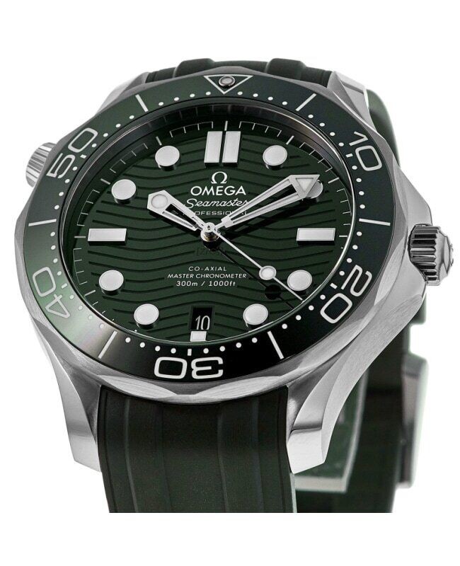 New Omega Seamaster Diver 300 M Green Dial Men's Watch 210.32.42.20.10.001