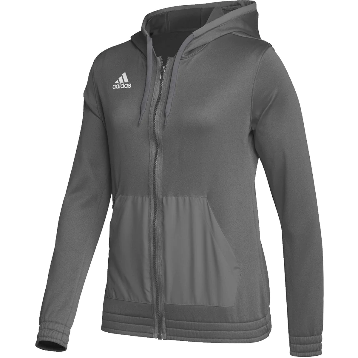 Adidas Women's Team Releases Full Zipper Jackets - Dark Grey-
