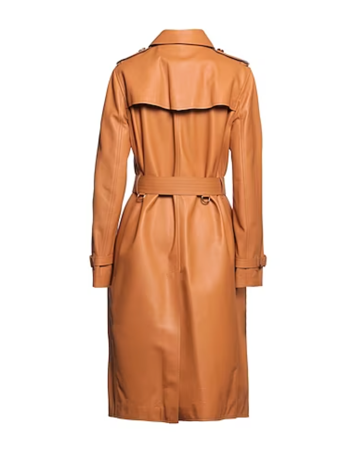 BNWT BURBERRY Haddington Calf Leather Trench Coat Womens AU4/US2 IN Brown