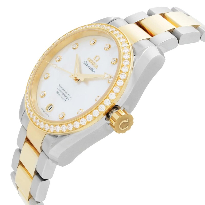 Omega Seamaster Aqua Terra Gold Diamond MOP dial Men's Watch 231.25.39.21.55.002-