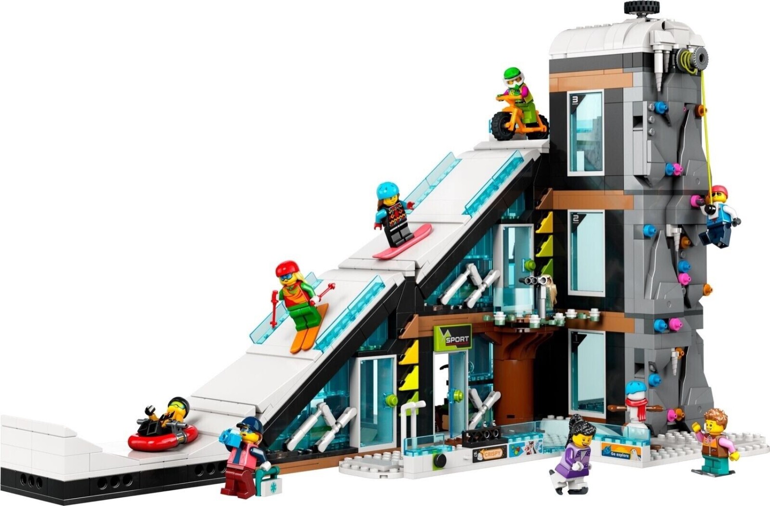 BRAND NEW LEGO CITY SKI CENTER & CLIMBING SET #60366 Buidling Kit 1045 Pcs