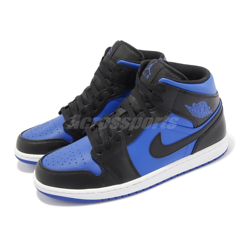 Nike Air Jordan 1 Mid AJ1 Black Royal Blue Men Casual Shoes Sneakers DQ8426-042