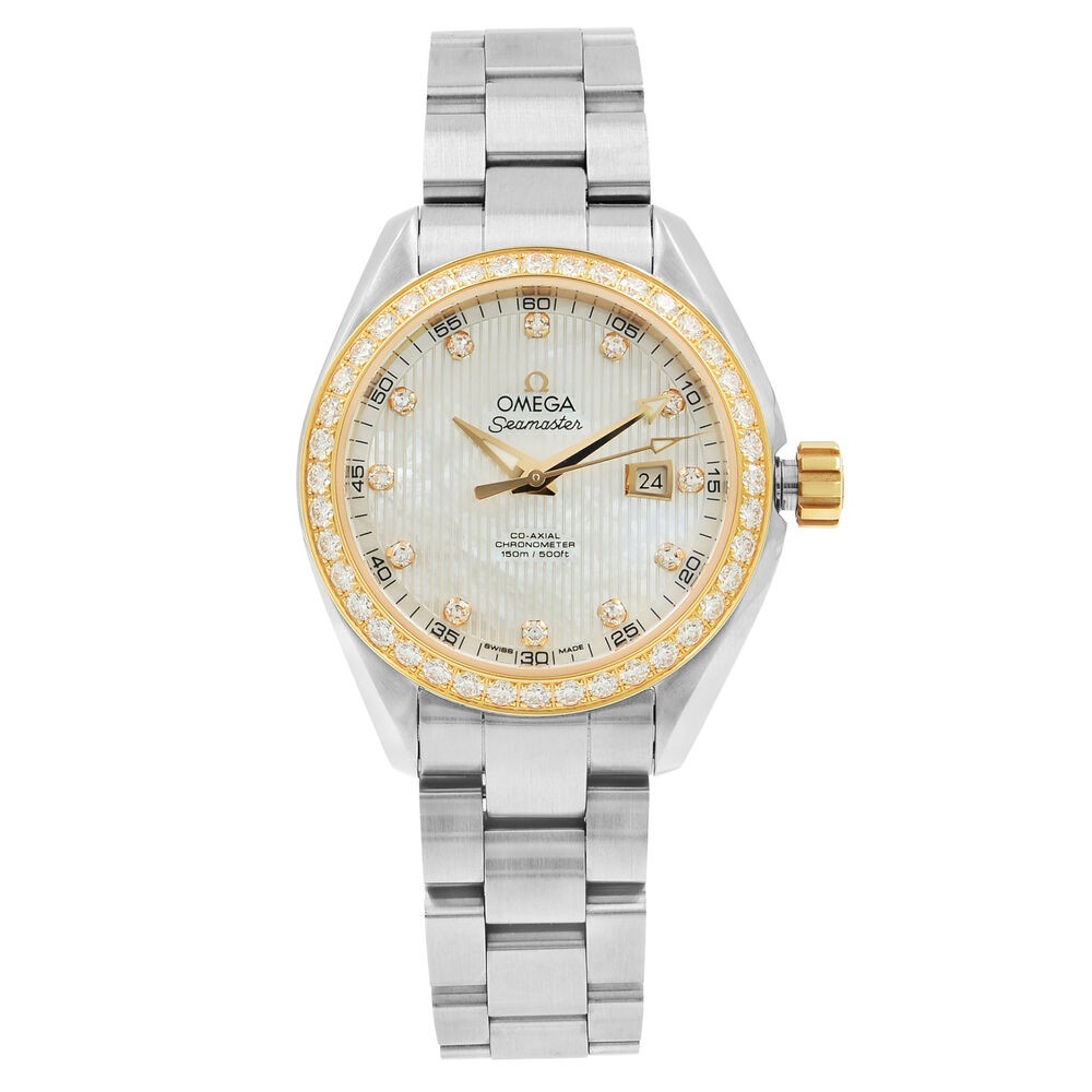 Omega Seamaster Aqua Terra Steel Diamond Mop Dial Ladies 231.25.34.20.55.003-