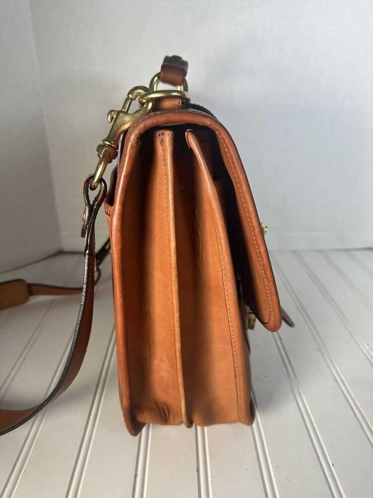 Ghurka #95 Chestnut Too Handle Leather shoulder bag Briefcase