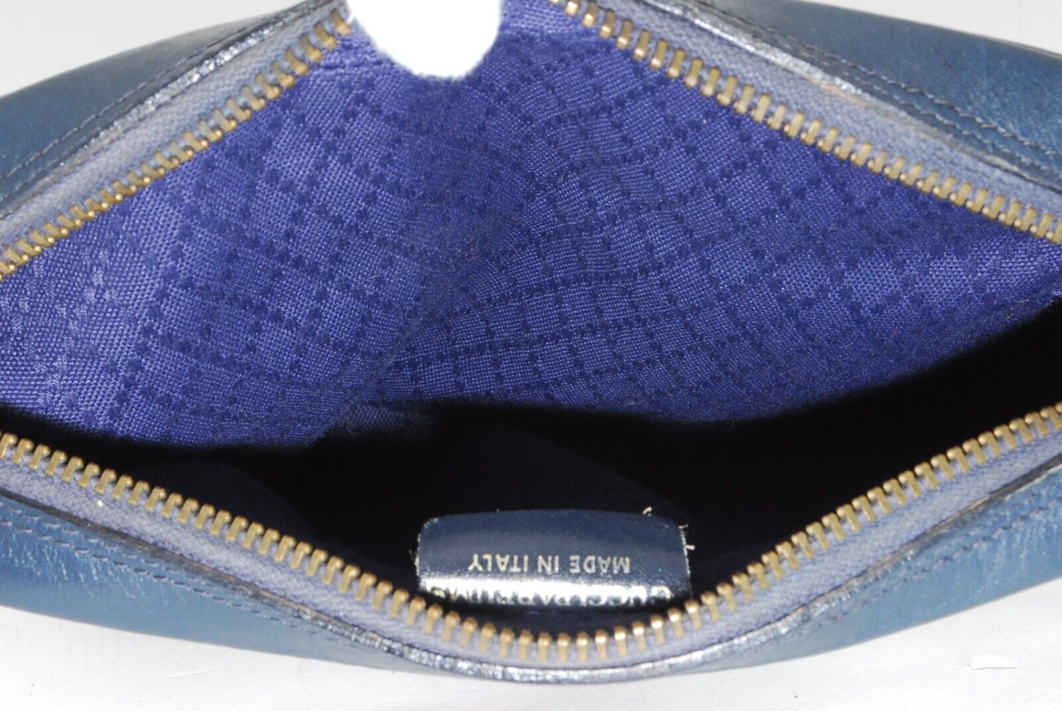 复古古驰单肩包 Sherry Line PVC 皮革海军蓝正品-