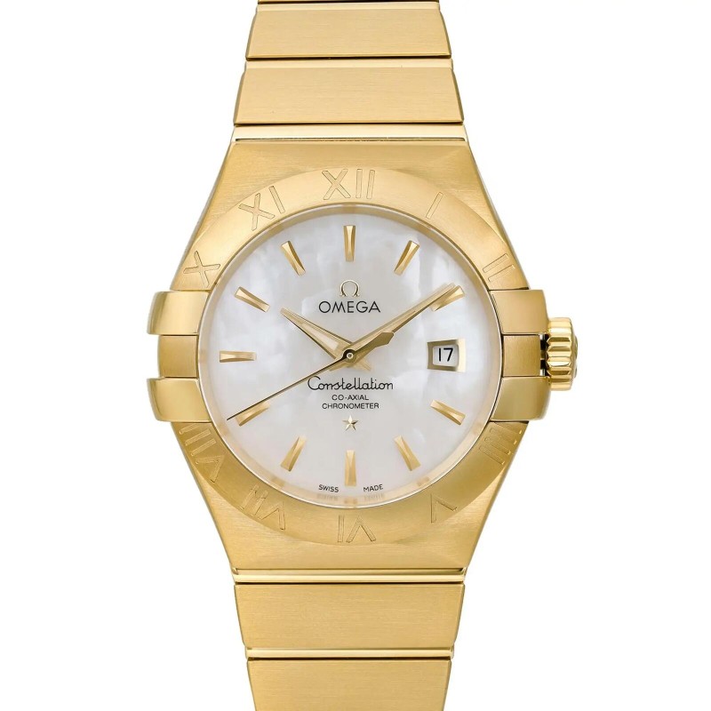 Omega Constellation 18K Gold MOP Dial Women's Watch 123.50.31.20.05.002-