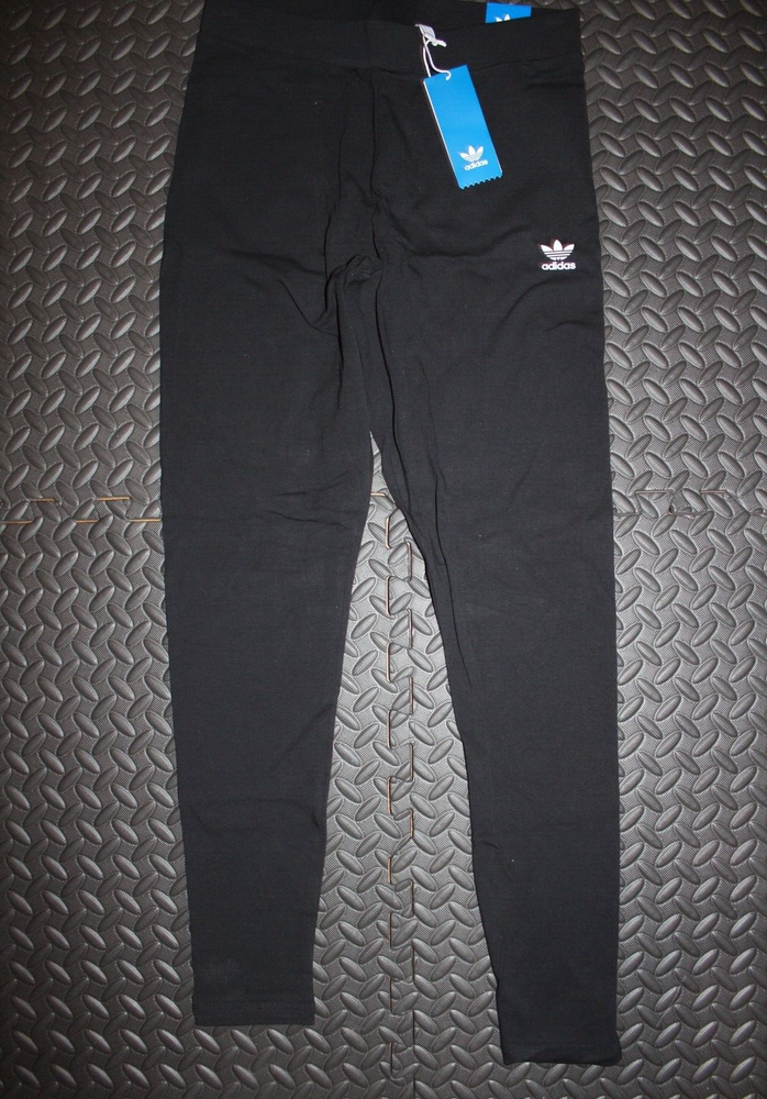 ADIDAS ORIGINALS WOMEN'S FLORAL TREFOIL TIGHTS SIZE MEDIUM #H15789 BLACK