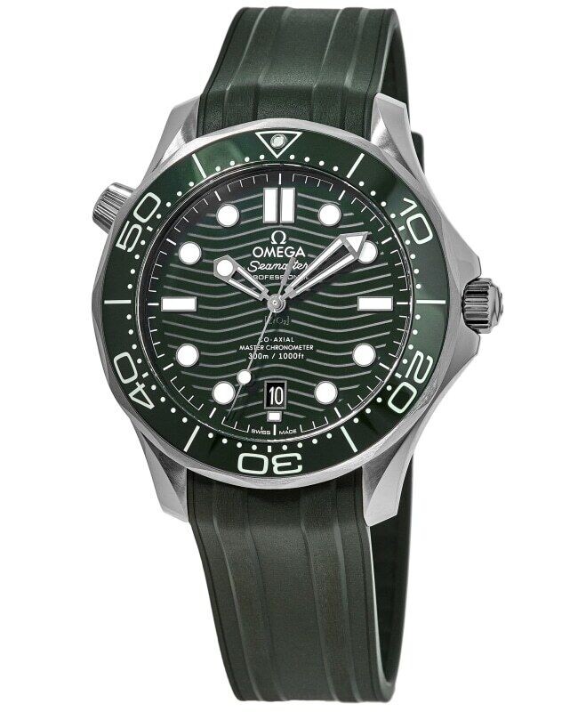 New Omega Seamaster Diver 300 M Green Dial Men's Watch 210.32.42.20.10.001