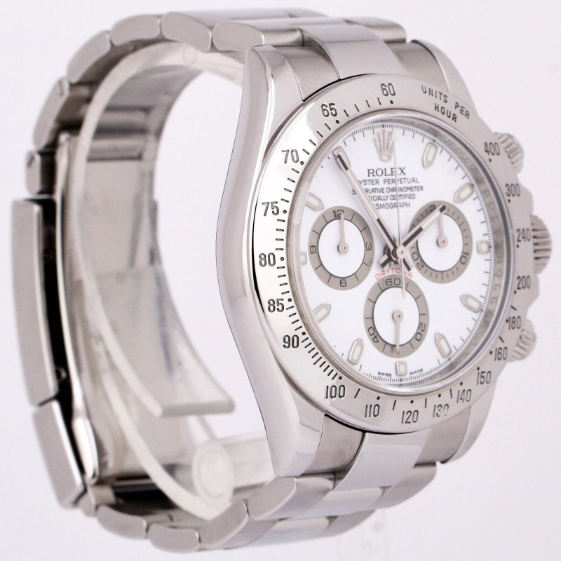 Rolex Daytona Cosmograph White RANDOM SERIAL Stainless Steel 40mm 116520 Watch