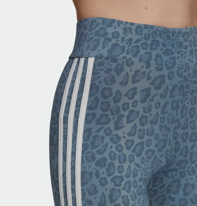 ADIDAS ORIGINALS 3 STRIPES LEOPARD PRINT LEGGINGS SIZE UK 10 BNWT LAST ONE