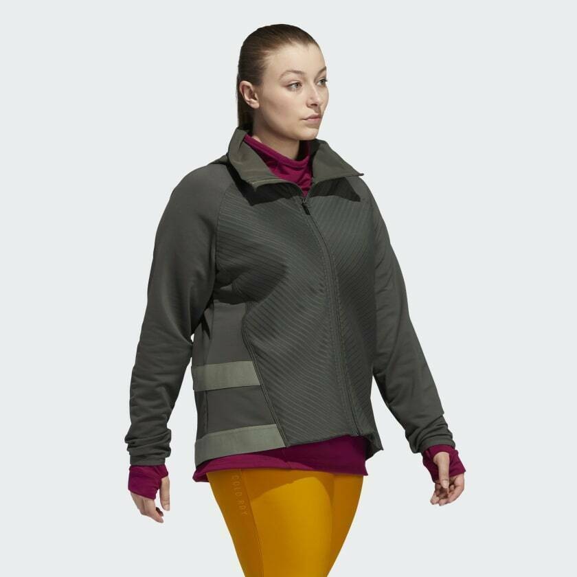 Adidas Women's Hooded Jacket 2X Full Zipper Green MSRP