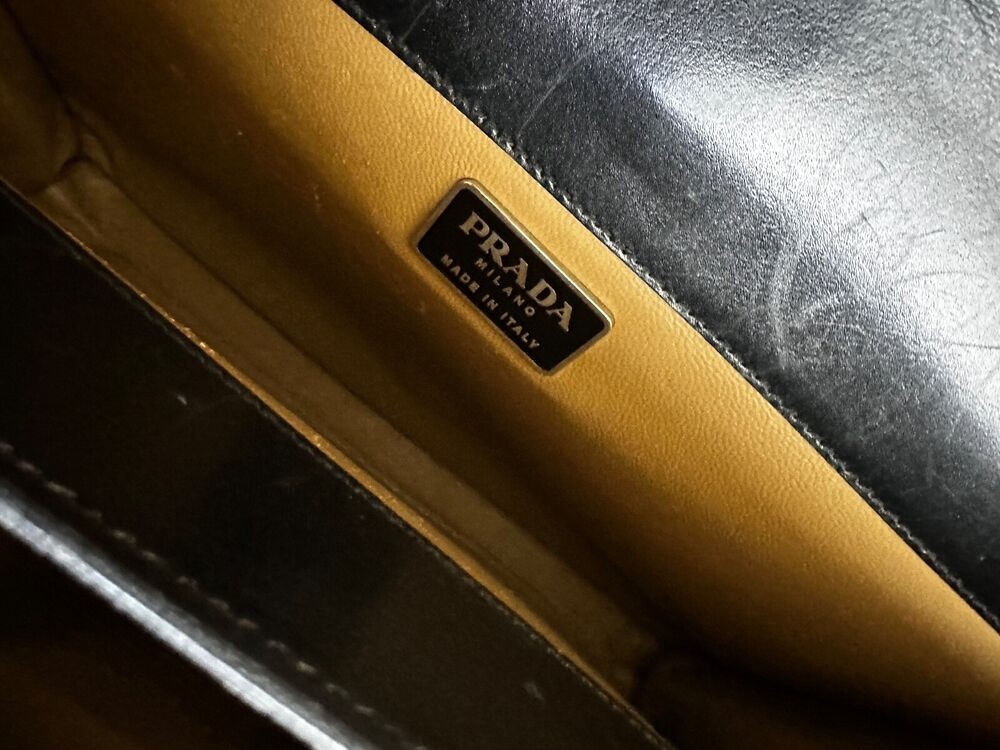 Men's PRADA Leather Black Briefcase Bag