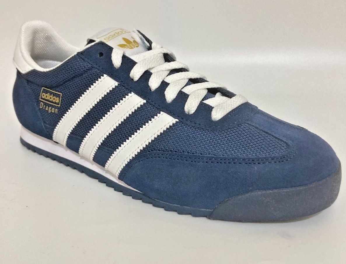 adidas dragon Mens Originals Trainers Uk Size 7 - 12 G50919 NAVY WHITE MET GOLD