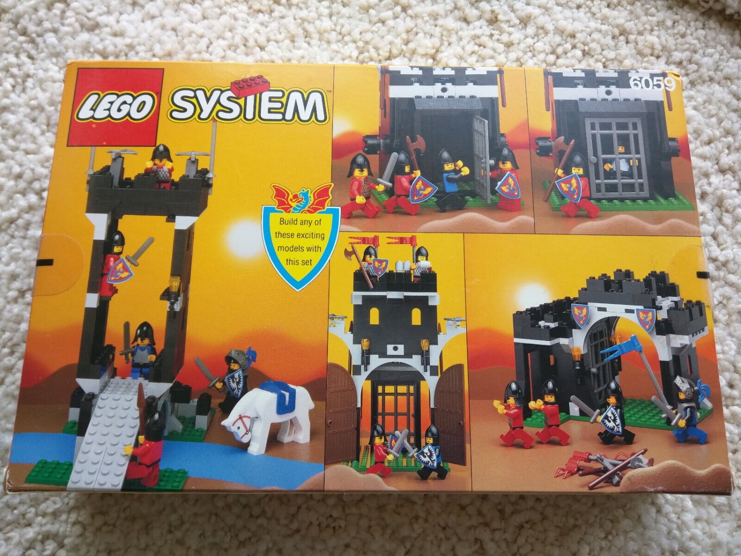 LEGO Castle 6059 Knight's Stronghold NEW! Wall Jail Horse Catapult Black Falcons