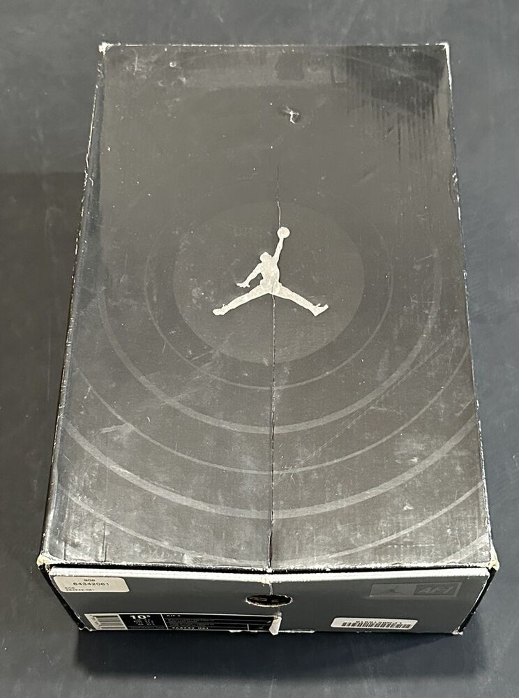 Air Jordan Fusion 4 Black Cement Fire Red Grey 364342-061 Men’s Size 10.5