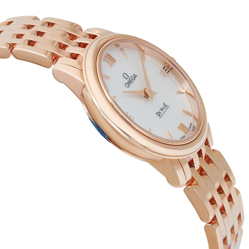 Omega De Ville Prestige 18K Rose Gold MOP dial Quartz watch 424.50.27.60.05.002-