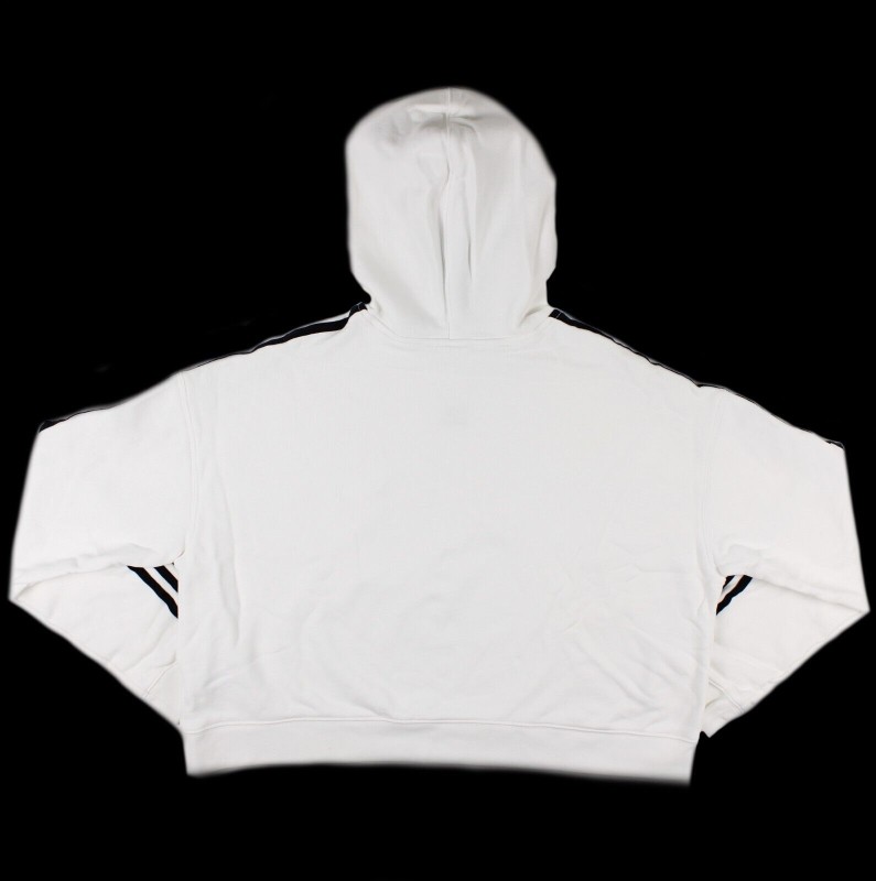 Ladies Adidas Originals Cropped Clover Sweatshirt White/Black DX2321-