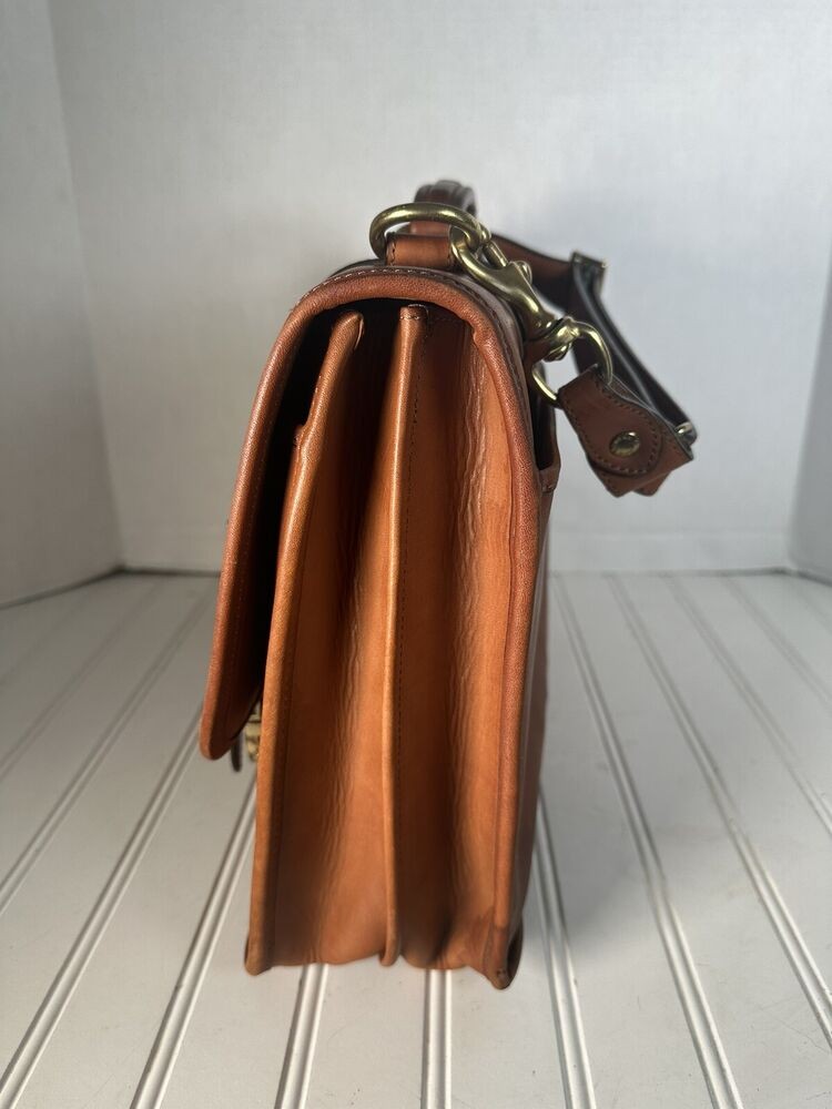 Ghurka #95 Chestnut Too Handle Leather shoulder bag Briefcase