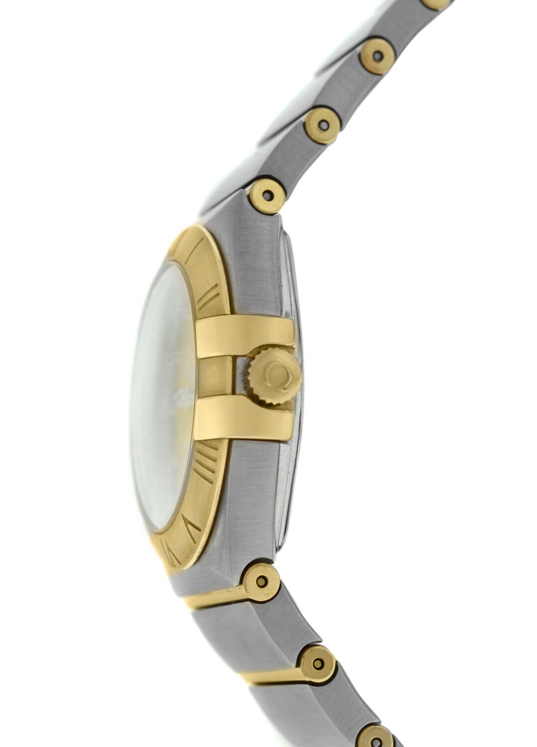 Omega Constellation 123.20.27.60.57.001 Diamond 18K Gold Steel 27mm Quartz Watch-