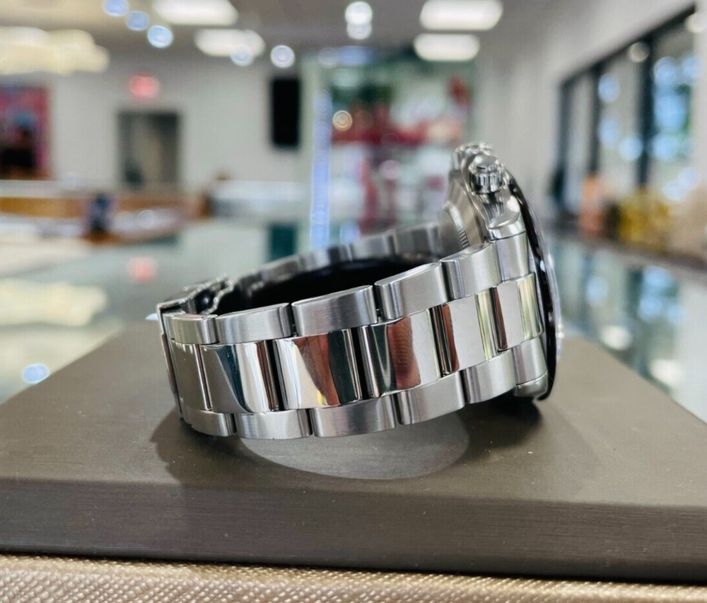 Rolex Cosmograph Daytona Steel 116520 CUSTOM Glacier Blue Ceramic Bezel Watch