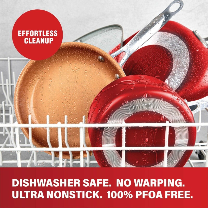 Gotham steel 20-piece nonstick cookware and baking set-3 colors to choose from