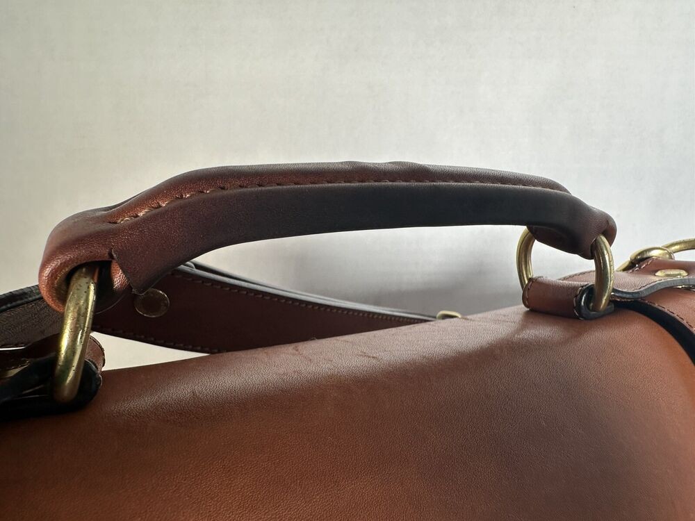 Ghurka #95 Chestnut Too Handle Leather shoulder bag Briefcase