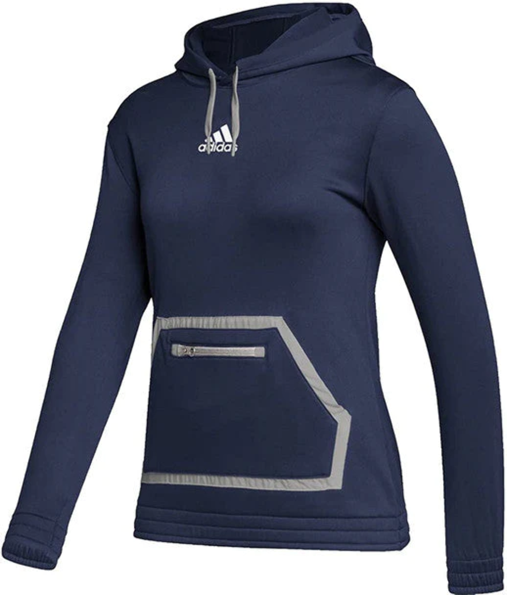 Adidas Women's Team Release Pullover Hoodie - Navy Blue-