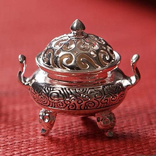Aromatherapy Burner Silver Mini Incense Burner Handmade Vintage Jewelry Perfume Socket Home Statue Silver Incense Burner