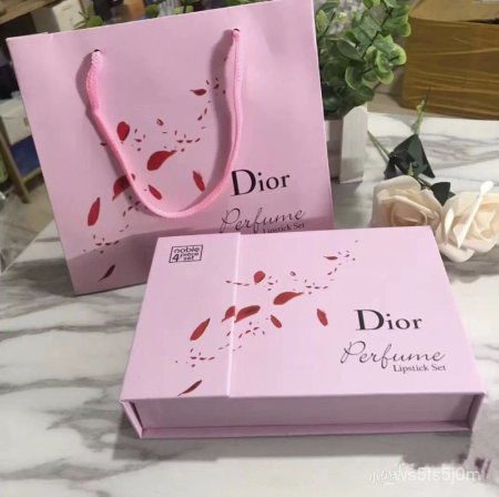 ❤️Dior Q version Dior lipstick 999 real me perfume four-piece set limited gift box Perfume lipstick four-piece set