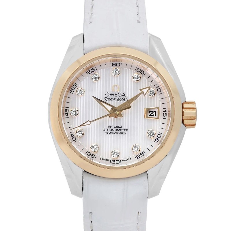 Omega Seamaster Aqua Terra 18ct Gold MOP Dial Ladies Watch 231.23.30.20.55.002-