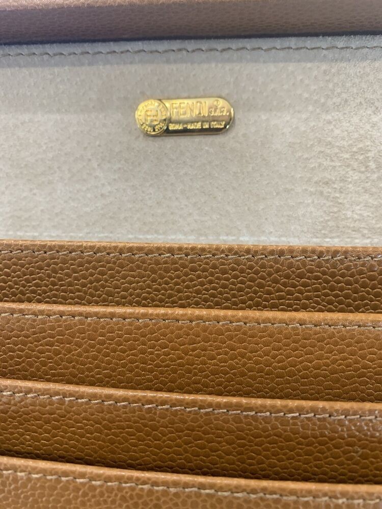 Vintage Original Fendi Leather Briefcase