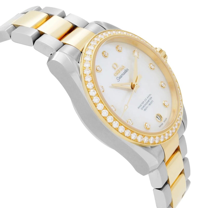 Omega Seamaster Aqua Terra Gold Diamond MOP dial Men's Watch 231.25.39.21.55.002-