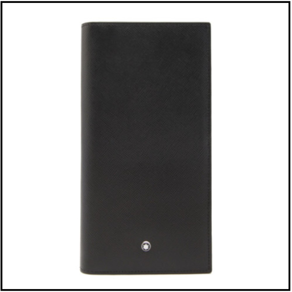 MONTBLANC Genuine 113207 Sartorial 12cc Long Wallet Men's Vertical Wallet Black-