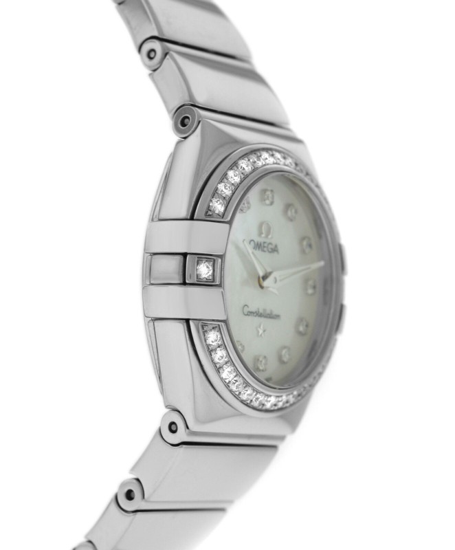 Omega Constellation 123.15.24.60.55.003 Diamond MOP 24mm Women's Quartz Watch-