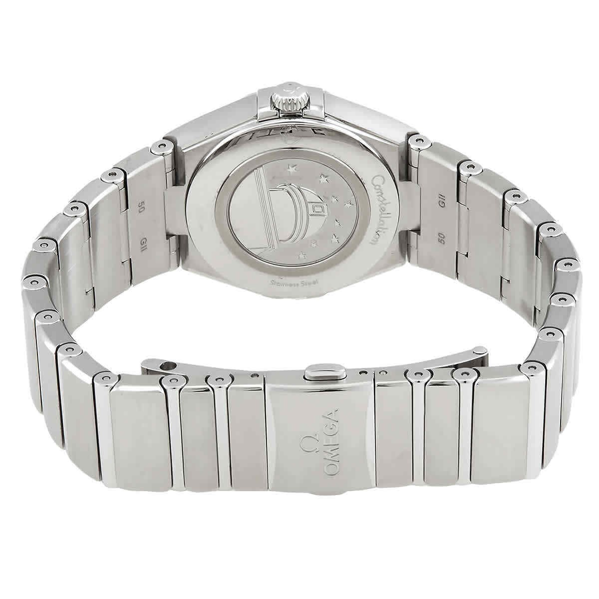 Omega constellation quartz diamond purple dial women's watch 131.10.28.60.002-