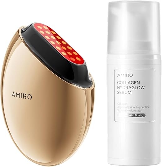 AMIRO S1 Skincare Facial Device Stamp Style Kit AMIRO Collagen HydraGlow Serum