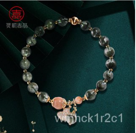 [Spirit Life Museum] Consecration Genuine Green Ghost Crystal Bracelet for Men and Women Lucky Jade Beads Lucky Jade Beads Lucky Jade Beads