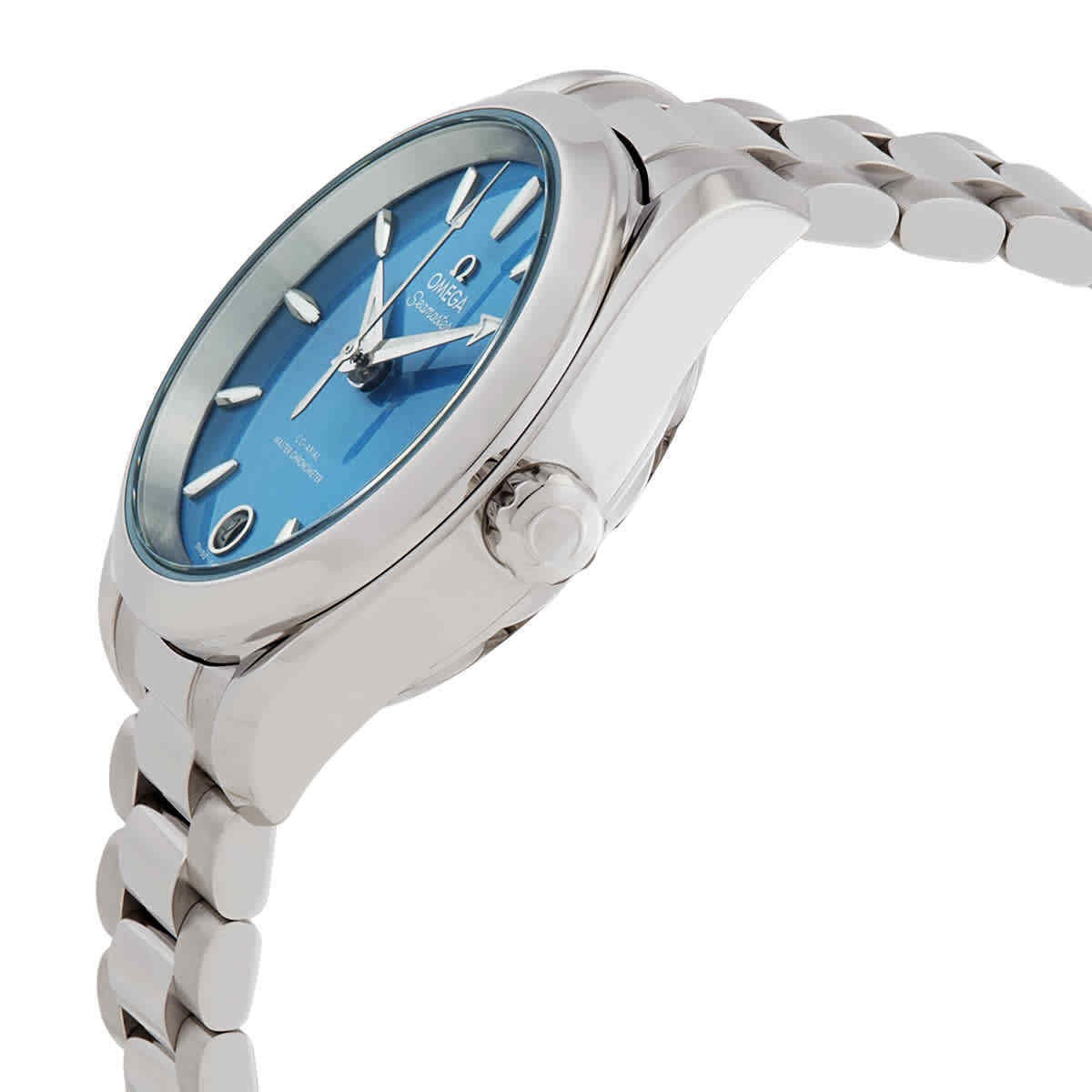 Omega Seamaster Aqua Terra automatic chronograph blue dial ladies' watch-