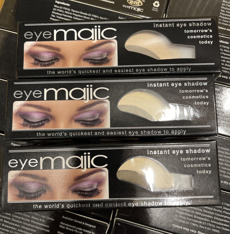 New Eye Majic Instant Eye SHADOW Shade 22 Golds Neutral 3x 5 pk 15 Applications