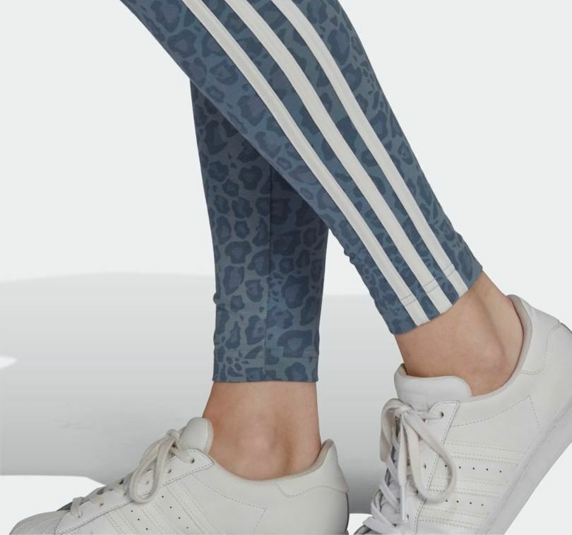 ADIDAS ORIGINALS 3 STRIPES LEOPARD PRINT LEGGINGS SIZE UK 10 BNWT LAST ONE